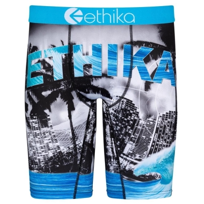 Ethika 5-0 Men's Staple Underwear White Blue | SH2450167