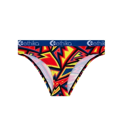 Ethika Abstract Range Bikini Girls' Underwear Red Yellow | XZ6310879