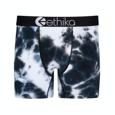 Ethika Acid Dye Men's Mid Boxers Navy White | QC9814302