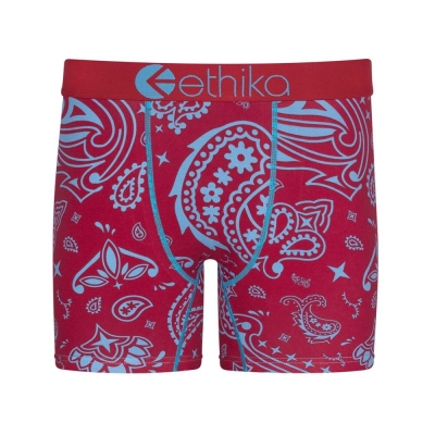 Ethika Bandana Love Men's Mid Boxers Red | ES6512794