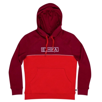 Ethika Bar Logo Women's Hoodies Red | MI1357602