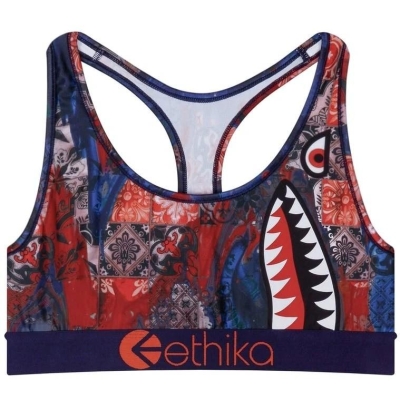 Ethika Bomber Mosaic Women's Sports Bra Multicolor | HY2713958