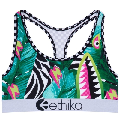 Ethika Bomber Punk Women's Sports Bra Green | PB8507634