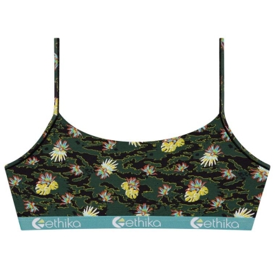 Ethika Camo Paradise Women's Pullover Bra Green | EV7543602