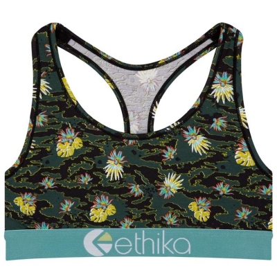 Ethika Camo Paradise Women's Sports Bra Green | IA7253498