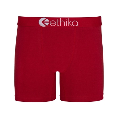 Ethika Cayenne Men's Mid Boxers Red | MN5408679