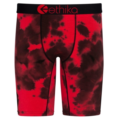 Ethika Crumble Dye Men's Staple Underwear Red Black | HO3724896