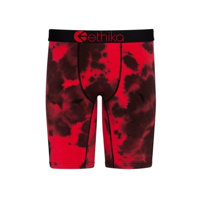 Ethika Crumble Dye Staple Boys' Underwear Red Black | WB7521389