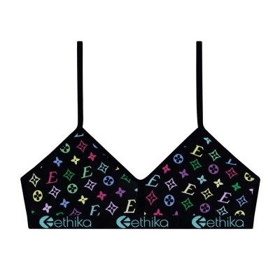 Ethika Drip Women's Bralette Bra Black | GM3968017