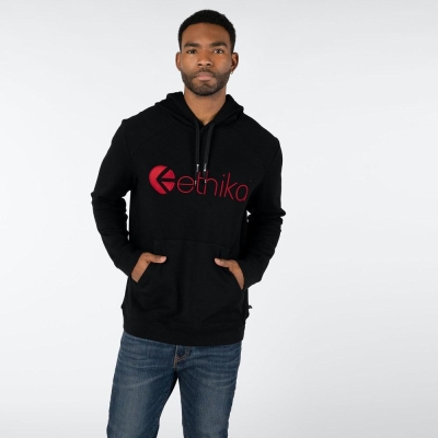 Ethika Embroidered Men's Hoodies Black | VB8170296