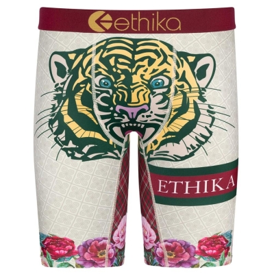 Ethika Ethikafication Men's Staple Underwear White Burgundy | VO5271480