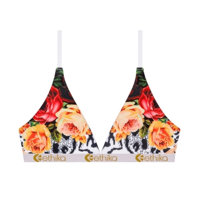 Ethika Floral Jungle Women's Triangle Bra Multicolor | XB7015648