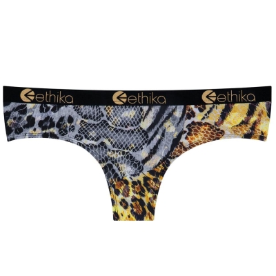 Ethika Golden Twist Women's Cheeky Underwear Leopard | VK3741508