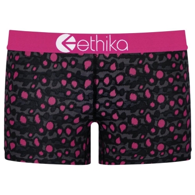 Ethika Graffiti Leo Women's Staple Underwear Grey Pink | AH2701845