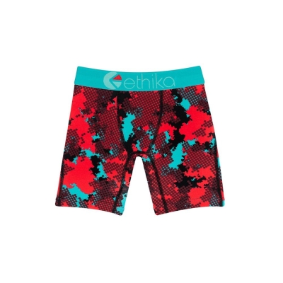 Ethika Halftone Staple Boys' Underwear Red Blue | OD7529413