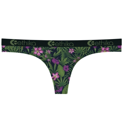 Ethika Hawaiian Haze Women's Thong Green | FU7903824