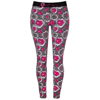 Ethika Jaws Of Life Women's Leggings Grey Pink | GP9621043