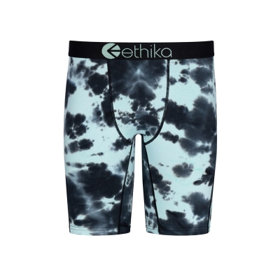 Ethika Lightning Dye Staple Boys' Underwear Black Turquoise | ZI3082961