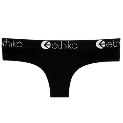 Ethika Midnight Women's Cheeky Underwear Black | VW8031625