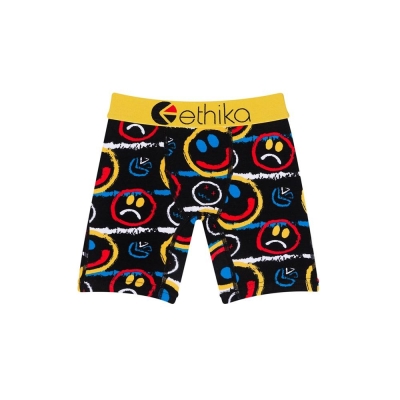 Ethika Mood Staple Boys' Underwear Black Yellow | DL5640931