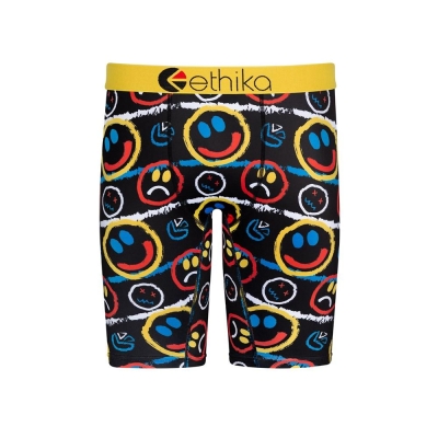 Ethika Mood Staple Boys' Underwear Black Yellow | IS8043591