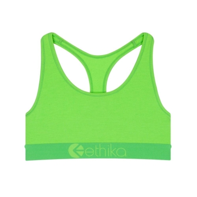 Ethika Neon Flo Sports Girls' Bras Green | YT5961324