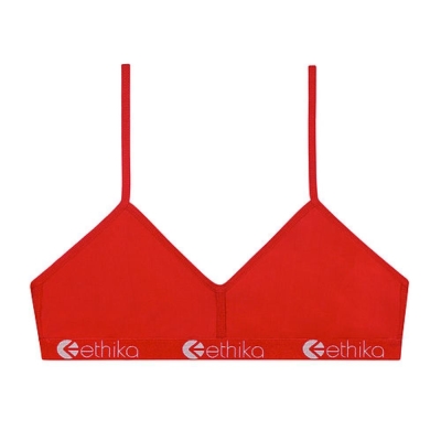 Ethika Nylon Women's Bralette Bra Red | EW8413950