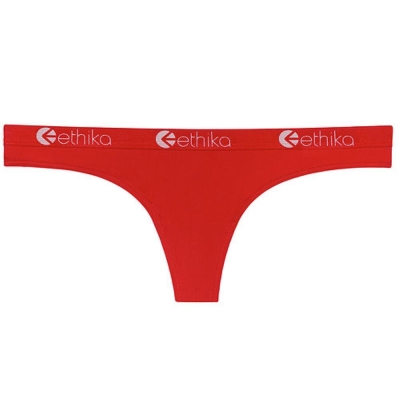 Ethika Nylon Women's Thong Red | FN2873046