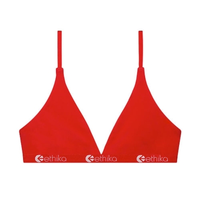 Ethika Nylon Women's Triangle Bra Red | JQ5682310