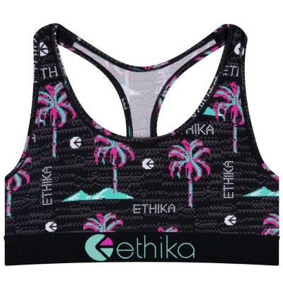 Ethika Patch Women's Sports Bra Black | PY0621589