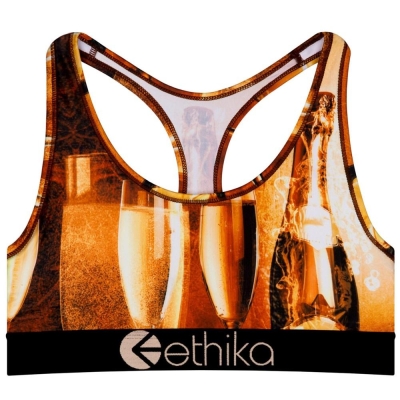 Ethika Pop A Bottle Women's Sports Bra Brown | GB1896735