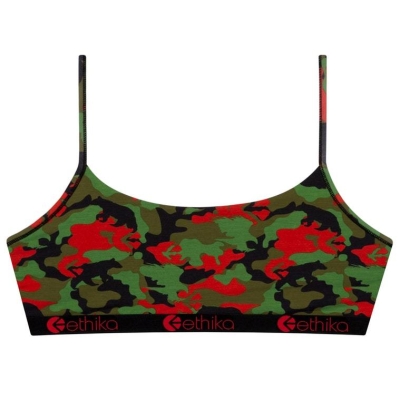 Ethika Prey Women's Pullover Bra Camouflage | QE5623870