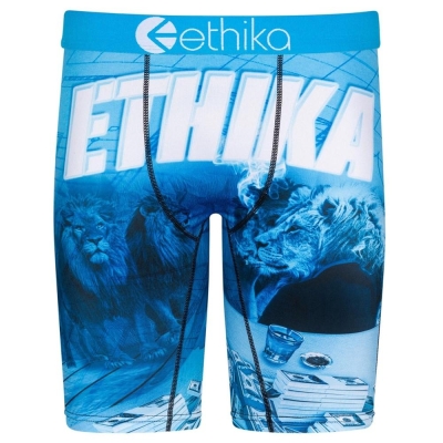 Ethika Print Men's Staple Underwear Blue | IT5194670