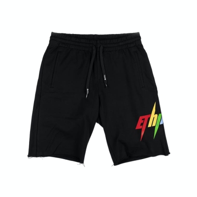 Ethika Raw Edge Boys' Shorts Black | JX9678532