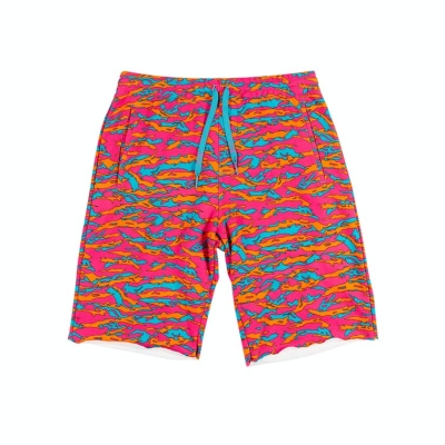 Ethika Raw Edge Boys' Shorts Pink Blue | LB1632048