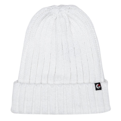 Ethika Ribbed Fold Women's Beanies White | AV9273106