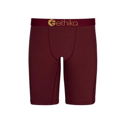 Ethika Righteous Port Staple Boys' Underwear Burgundy | BL0346728