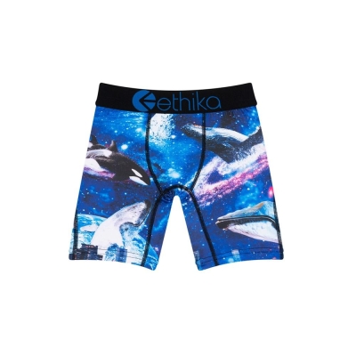 Ethika Space Whale Staple Boys' Underwear Navy | XN0642753