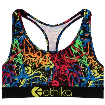 Ethika SubZero Steady Drippin Women's Sports Bra Multicolor | VF7845096