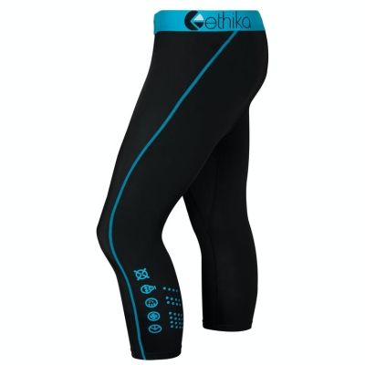 Ethika Subzero 3/4 Men's Tight Black Blue | NI5241680