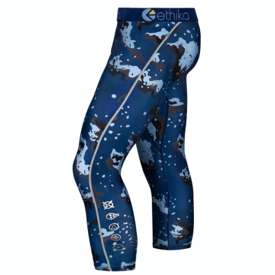 Ethika Subzero 3/4 Men's Tight Navy | WO4862970