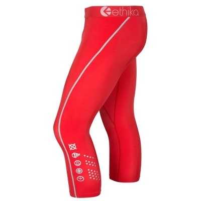 Ethika Subzero 3/4 Men's Tight Red | CY1720486