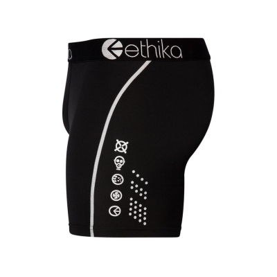 Ethika Subzero Men's Mid Boxers Black | HT6237510