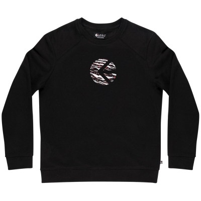 Ethika Tiger Paint Icon Crew Fleece Men's Shirts Black | XU3249067