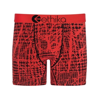 Ethika Traffic Cone Men's Mid Boxers Red | GJ9561302