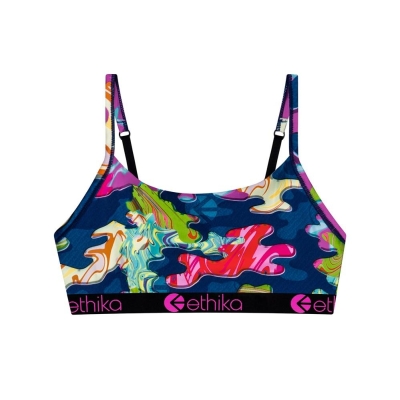 Ethika Trippy Silk Pullover Girls' Bras Multicolor | OM1297538