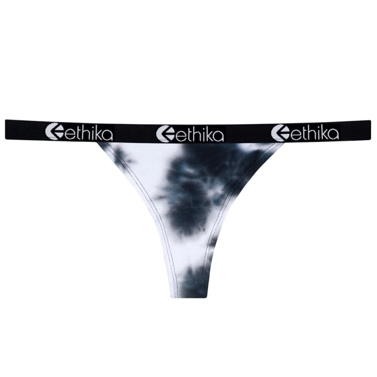 Ethika Acid Dye Brazilian Women\'s Thong Navy White | NL9143057