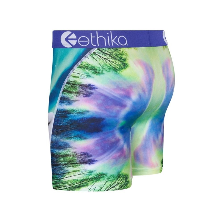 Ethika Aurora Wolves Men's Mid Boxers Multicolor | NW3276401