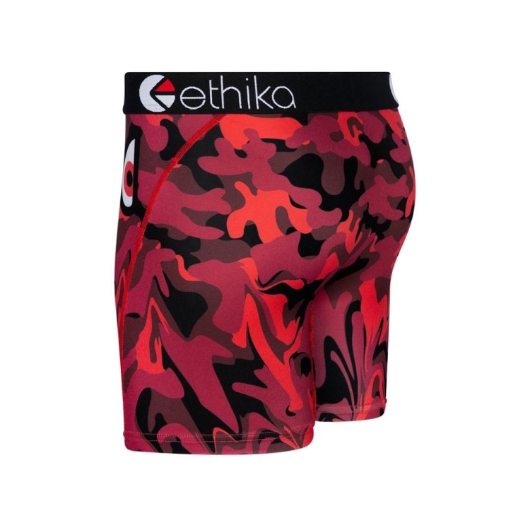 Ethika BMR Stealth Drip Men's Mid Boxers Red Black | PG4682095