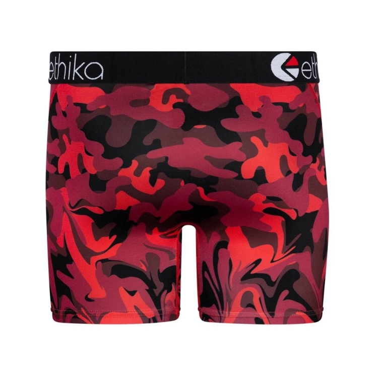 Ethika BMR Stealth Drip Men's Mid Boxers Red Black | PG4682095